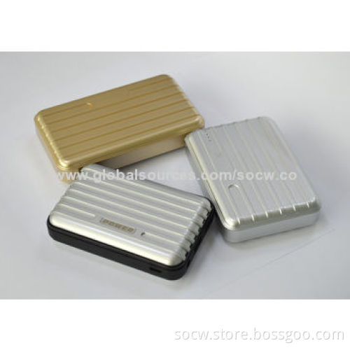 Colorful Dual-USB Power Banks with Luggage Case Design